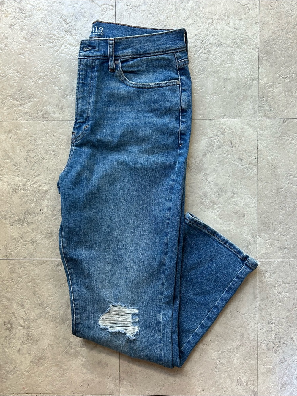 A.N.A Women’s distressed straight leg jeans